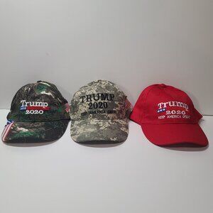 3 Assorted Donald Trump Hats 2020 Baseball Cap *NEW*